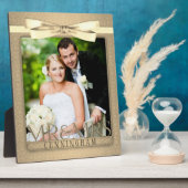 8x10シャンパンダマスクMr.ミセス結婚の写真プラーク フォトプラーク (側面)