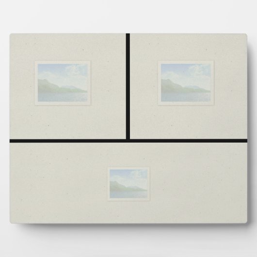 8x10テーブルトッププラーク – 3イメージボトムパノ フォトプラーク (正面)