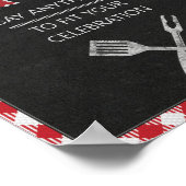 8x10バックヤードBBQ誕生日カスタムテーブル記号 ポスター (角)