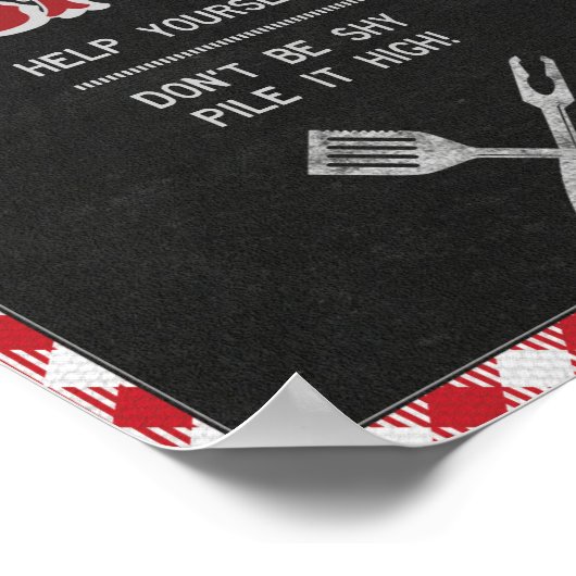 8x10バックヤードBBQ誕生日サラダバーテーブルサイン ポスター (角)