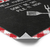 8x10バックヤードBBQ誕生日バーガーバーテーブルサイン ポスター (角)