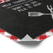 8x10バックヤードBBQ誕生日ホットドッグバーテーブルサイン ポスター (角)