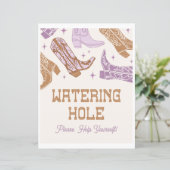 8x10パープル女性のカーボーイ灌水ホールサイン (スタンド正面)