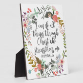 8x10ピリピ4:13わたしは全てのことを行うことができる。 フォトプラーク (側面)