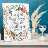 8x10ピリピ4:13わたしは全てのことを行うことができる。 フォトプラーク (側面)