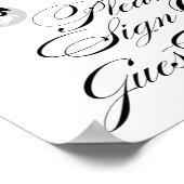 8x10フローリッシュのサイン私たちのゲストブックのフレーミニング ポスター (角)