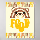 8x10フードステーションBohoウッドランドベア誕生日 ポスター (正面)