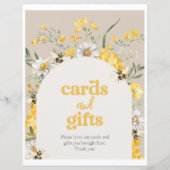 8x10プリントワイルドフラワービーカード&ギフトサイン (正面)