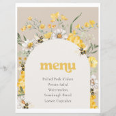 8x10プリントワイルドフラワービーメニューサイン (正面)