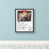 8x10ペット記念詩犬写真 キャンバスプリント (インサイチュ (ウッドフロア))