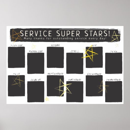 8x10写真の従業員の月の認識 ポスター (正面)