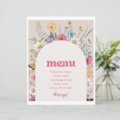 8x10印刷ワイルドフラワーメニューサイン (スタンド正面)