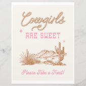 8x10女性のカーボーイはスイートウェスタンの看板 (正面)
