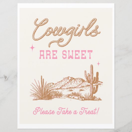 8x10女性のカーボーイはスイートウェスタンの看板 (正面)