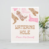 8x10女性のカーボーイ灌水ホールサイン (スタンド正面)