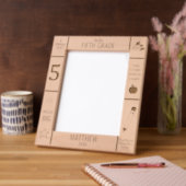 8x10小学5年生フォトカスタム レーザー彫刻フレーム (左)