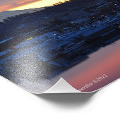 8X10日の出オン山レイニエとピューゲットサウンド フォトプリント            (角)