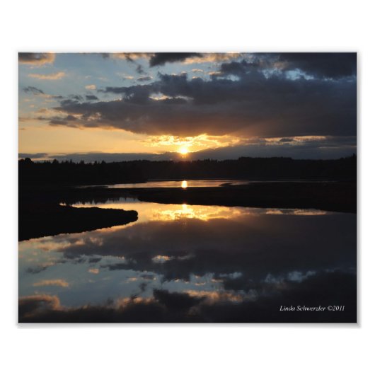 8X10日没の反射 フォトプリント            (正面)