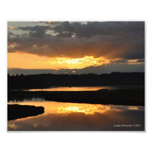 8X10日没の反射 フォトプリント            (正面)