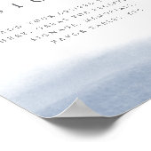 8x10沿岸水色カスタムウェディングサイン ポスター (角)