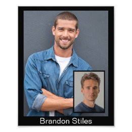 8x10演技のヘッドショットのキャスティング・コール |挿入 フォトプリント           