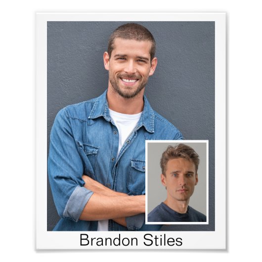 8x10演技のヘッドショットのキャスティング・コール |挿入P フォトプリント (正面)