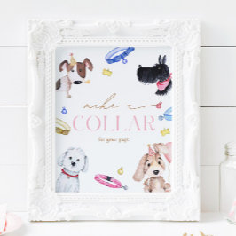 8x10犬の首輪の標識を作る