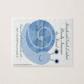 8x10男の赤ちゃんの性はSammyのかたつむりのパズルを明らかにします ジグソーパズル (横)