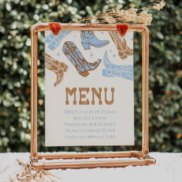 8x10編集可能ウエスタンメニューサイン