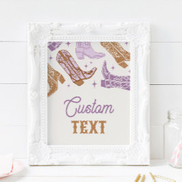 8x10編集可能パープルウェスタン記号