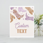 8x10編集可能パープルウェスタン記号 (スタンド正面)