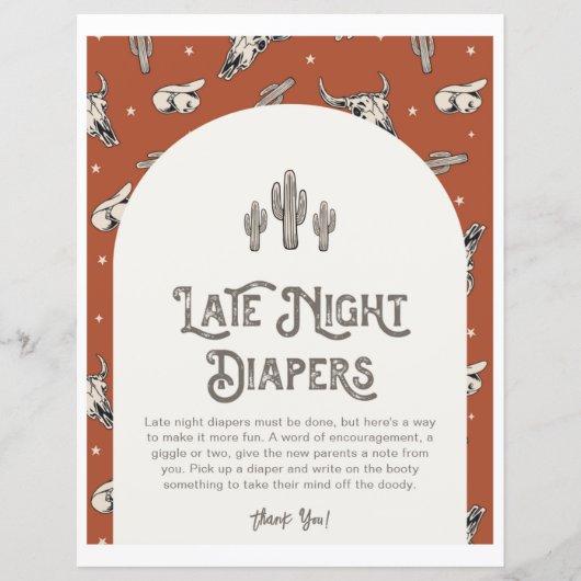 8x10西の深夜おむつ看板を印刷 (正面)