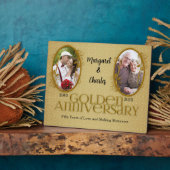 8x10 ゴールド 50周年結婚記念日写真 フォトプラーク (側面)