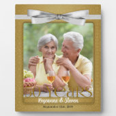 8x10 ゴールド 50周年 結婚記念日 フォトフレーム フォトプラーク (正面)