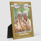 8x10 ゴールド 50周年 結婚記念日 フォトフレーム フォトプラーク (側面)