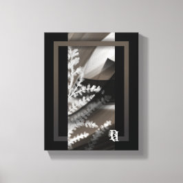 8x10" テラの優しいささやき 抽象的なブラウンの花 キャンバスプリント
