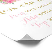 8x10" ピンクとゴールドのパンプキン サイン ポスター (角)