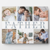 8x10 "父"父の日の子供の写真コラージュ フォトプラーク (正面)