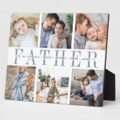 8x10 "父"父の日の子供の写真コラージュ フォトプラーク (側面)