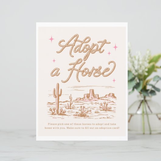 8x10 Adopt a Horse Sign (スタンド正面)