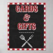 8x10 BBQ 誕生日 カード&ギフト テーブルサイン ポスター (正面)