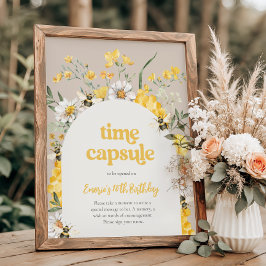 8x10 Bee誕生日タイムカプセル標識