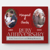 8x10 Ruby 40th 結婚anniversary Photo フォトプラーク (正面)