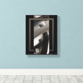 8x10" Terra’s Tender Whisper Abstract Brown Flower キャンバスプリント (インサイチュ (ウッドフロア))