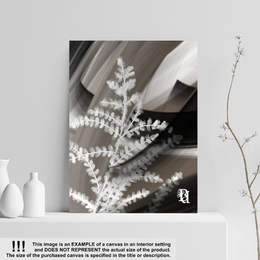 8x10" Terra’s Tender Whisper Abstract Brown Flower キャンバスプリント