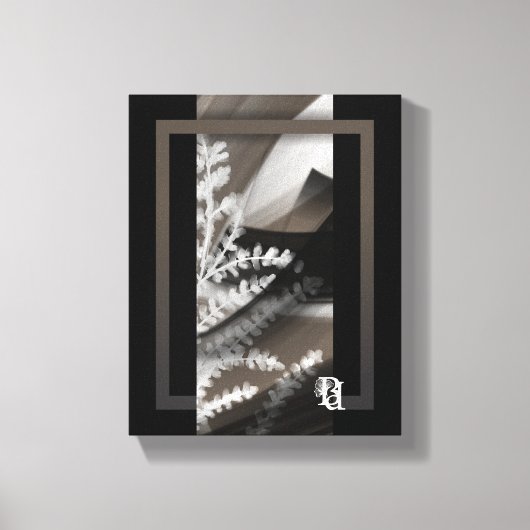 8x10" Terra’s Tender Whisper Abstract Brown Flower キャンバスプリント (正面)