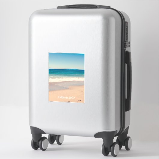 8x11家族の夏休み写真 シール (スーツケース)