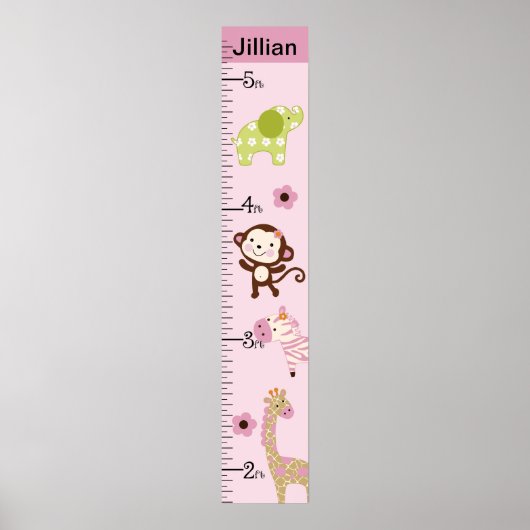 8x44のジャングルガール保動物の成長チャート！ ポスター (正面)