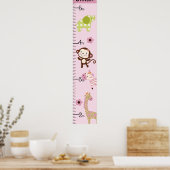 8x44のジャングルガール保動物の成長チャート！ ポスター (キッチン)