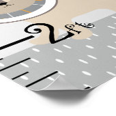 8x44のジャングル動物保のグレー成長チャート! ポスター (角)